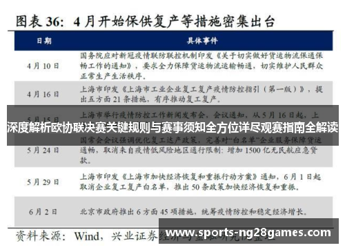 深度解析欧协联决赛关键规则与赛事须知全方位详尽观赛指南全解读
